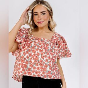 Moodie Bethany Floral Blouse Size 2X